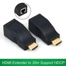 HDMI Extender Transmiter repeat 1080P HDMI UP to 30M Over CAT6 RJ45 Ethernet Cable Support HDCP for HDTV monitor Projector