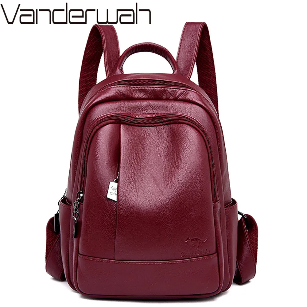 جديد الكلاسيكية النساء على ظهره عالية الجودة حقيبة ظهر مصنوعة من الجلد الحقائب المدرسية للمراهقات Bagpack Mochila الأنثوية Sac دوس فام