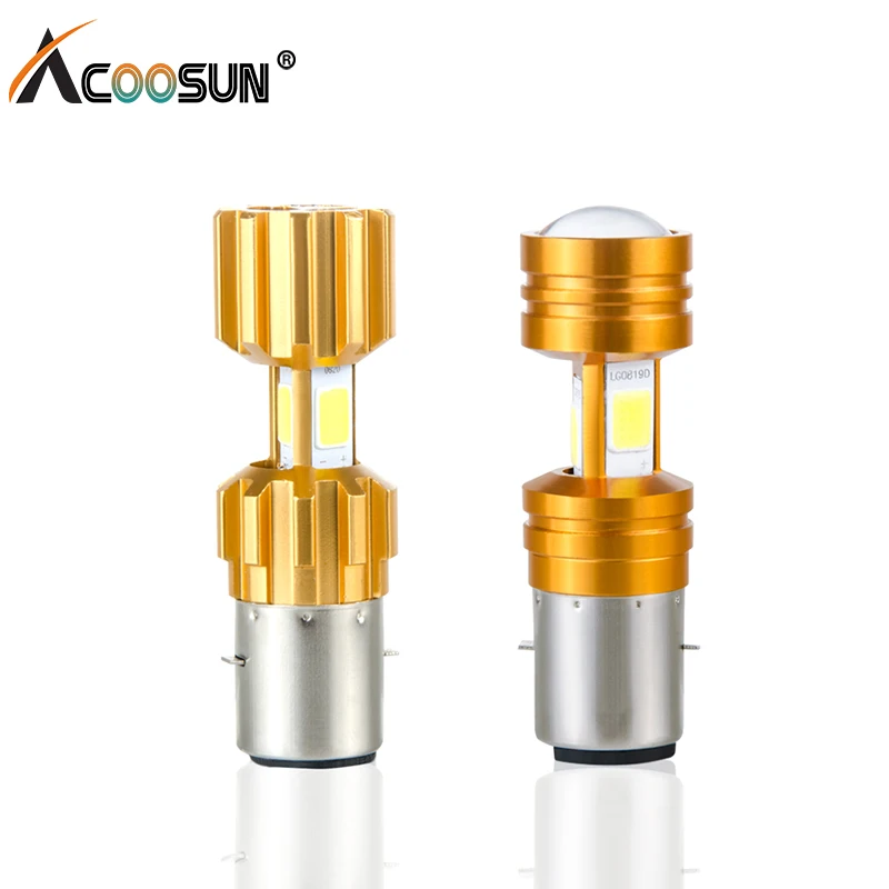 

ACOOSUN LED Motorcycle Headlight P15D H4 BA20D COB chip High Low Beam Light 3400lm Super Bright White Motorbike Head Lamp Bulb