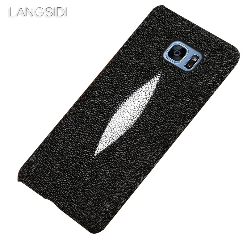 

LANGSIDI brand mobile phone case Pearl fish half a pack mobile phone case for Samsung S6edge mobile phone case custom processing