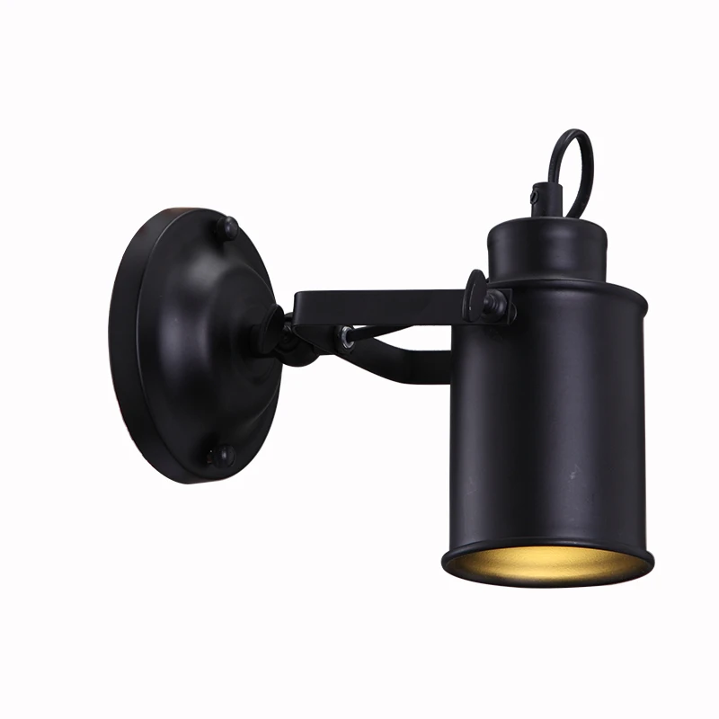 Vintage Adjustable Industrial Metal E27 Wall Light Retro Country Style Sconce Wall Lamp for Loft Bar Cafe Home Corridor
