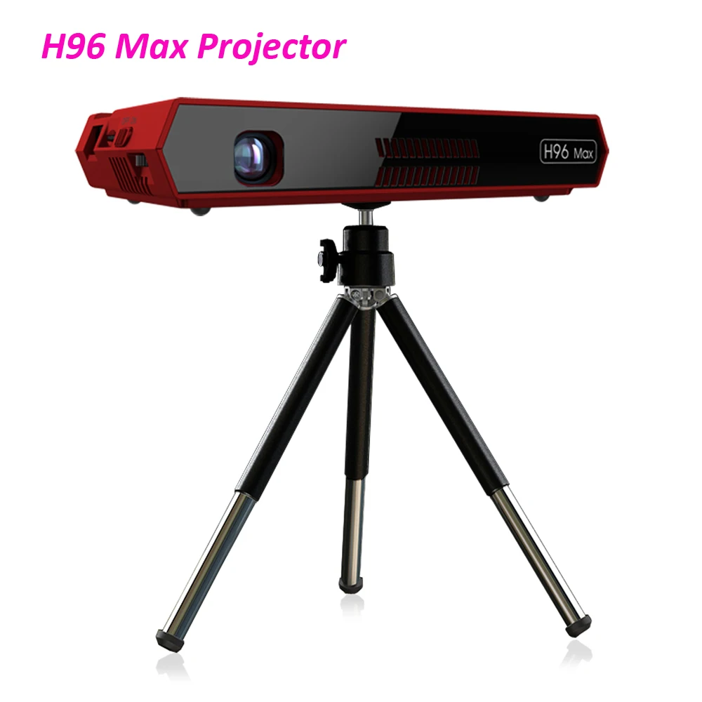 2 шт. H96 Max Mini DLP 4 k проектор Восьмиядерный Android портативный домашний видеокинотеатр
