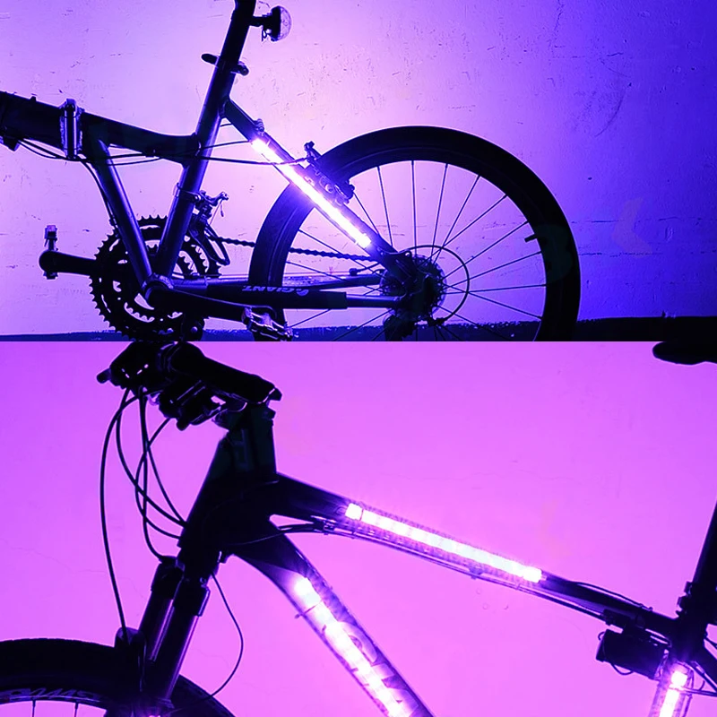 Top MTB Road Bicycle Fork Strip Light Bar 12 LED 8 Modes Wheel Lamp Frame Decorative Light Safety Warning Night Light 4 Top MTB Road Bicycle Fork Strip Light Bar 12 LED 8 Modes Wheel Lamp Frame Decorative Light Safety Warning Night Light 4
