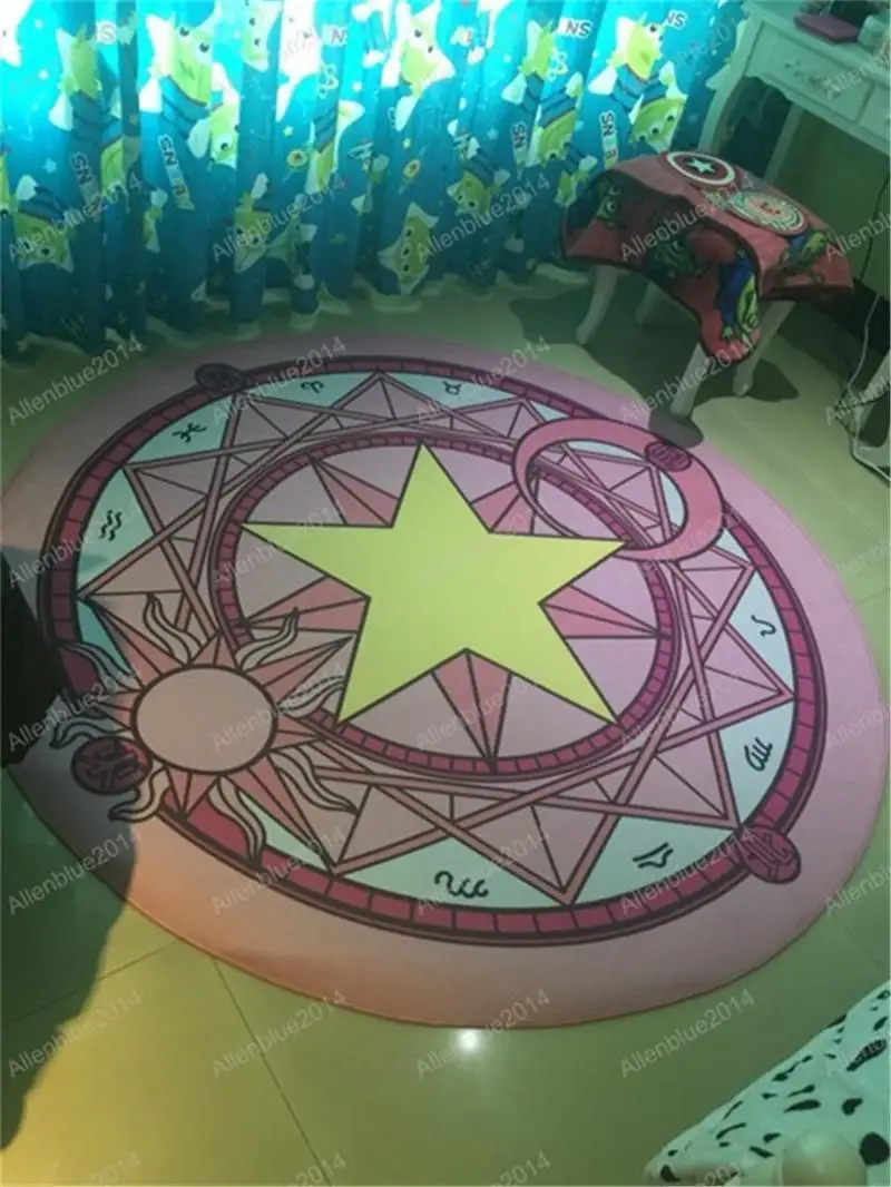 Аниме Cardcaptor Sakura KINOMOTO SAKURA одеяло ковер женский круглый косплей реквизит|Костюмы