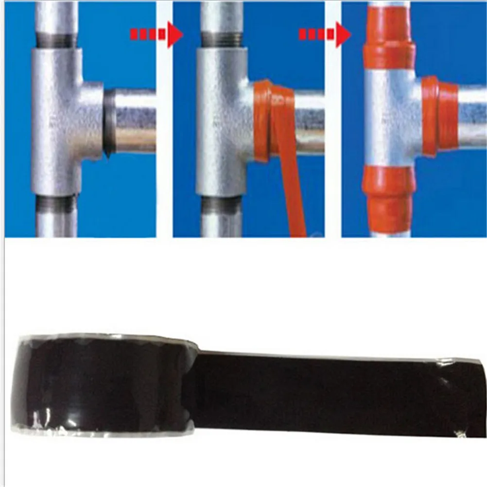 Универсальная водонепроницаемая черная силиконовая лента для ремонта склеивания креативная многофункциональная домашняя водопроводная труба крепкий трубопровод уплотнение ремонтные инструменты