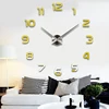 Silver pointer new sale wall clock clocks reloj de pared watch 3d diy Acrylic mirror Stickers Quartz Modern Home Decoration ► Photo 3/6