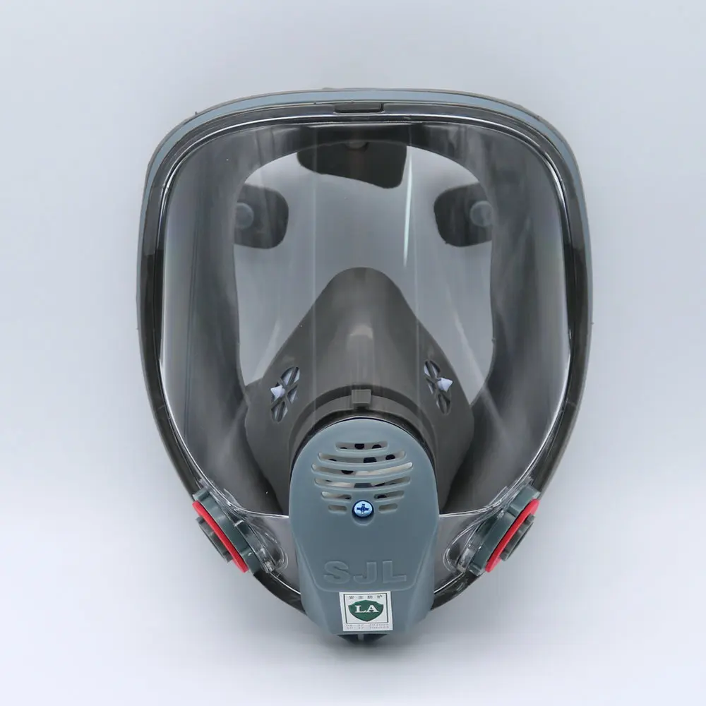 Beste SJL Volledige Gezicht 6800 Gas Masker Pesticiden Gezichtsstuk Respirateur Schilderen Spuiten 6001 filter cartridge Chemische geneeskunde
