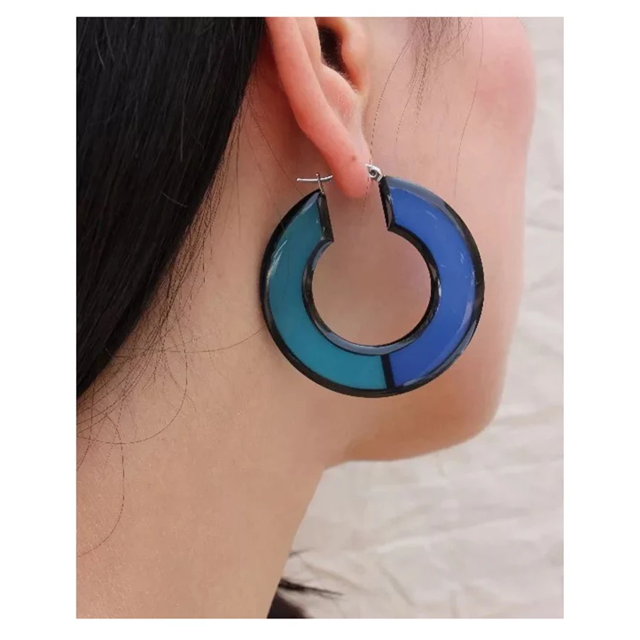 

Fashion Iconic Design Cute Colorful Hoop Earrings For Women Holiday Sunshine Beach Accessories Big Modern Fancy Jewelry