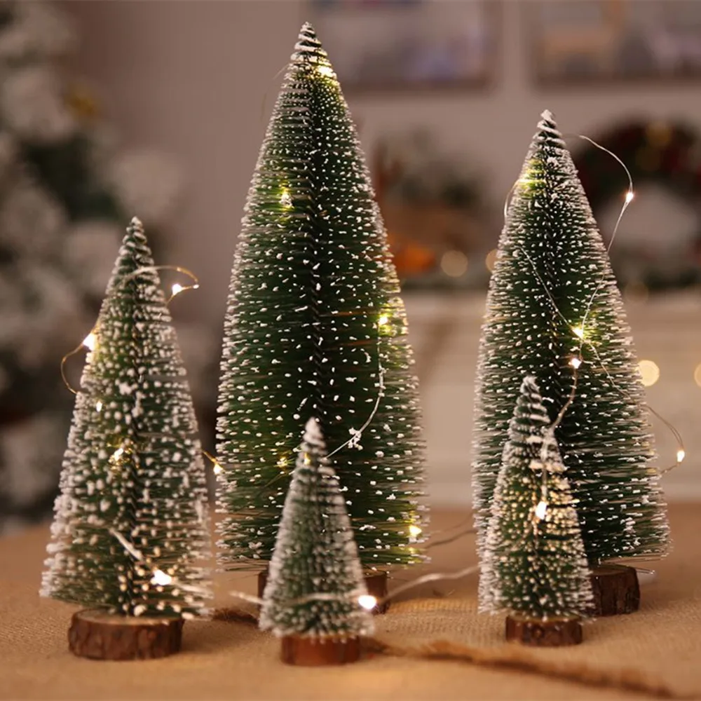 Navidad Рождественская елка Arbol De Новогодние товары мини щетка для бутылок из сизаля рождественские елки Санта, снег, мороз деревенский дом