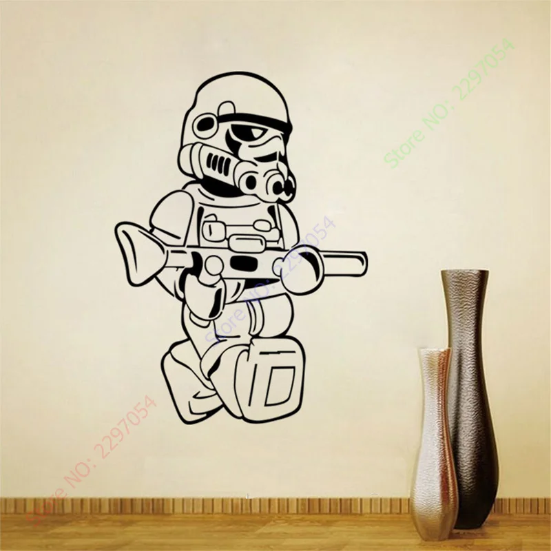 57x75cm STAR WARS LEGO MEN STORM TROOPER Wall Art Sticker Decal Home DIY Decoration Decor Wall Mural Removable Room Stickers 57x75cm STAR WARS LEGO MEN STORM TROOPER Wall Art Sticker Decal Home DIY Decoration Decor Wall Mural Removable Room Stickers