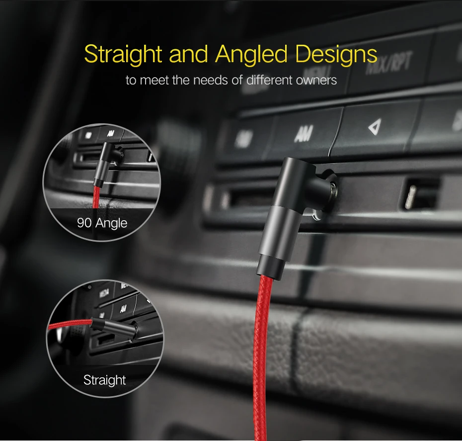 Audio Cable 3.5mm Aux Cables Gold Plated 3.5mm jack audio cable for Car Headphone MP3/4 Phone Speaker Auxiliary Cable