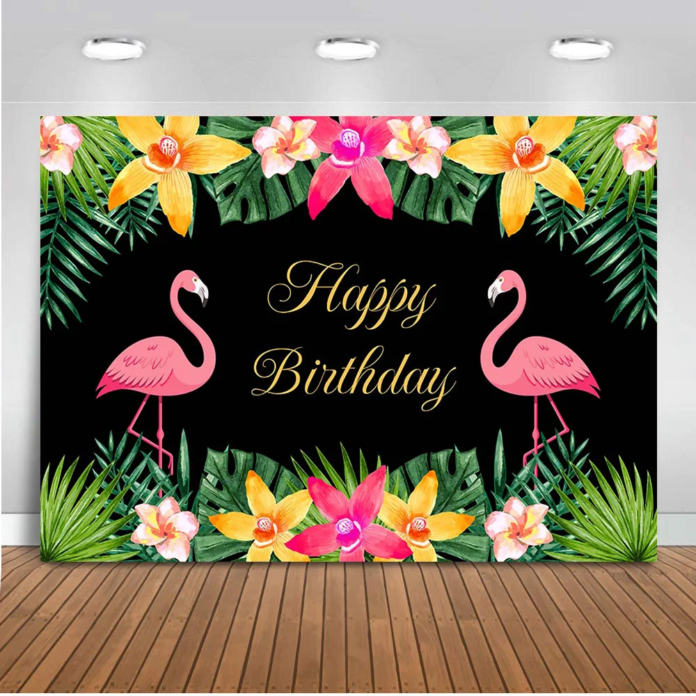 Let's Flamingle Backdrop for Photography Happy Birthday ...