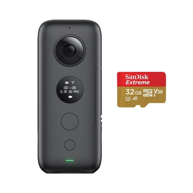 Insta360 ONE X VR 360 панорамная камера для iPhone и Android 5,7 к видео 18MP фото Экшн-камера Venture Dive чехол рамка - Цветной: Kit B 32G