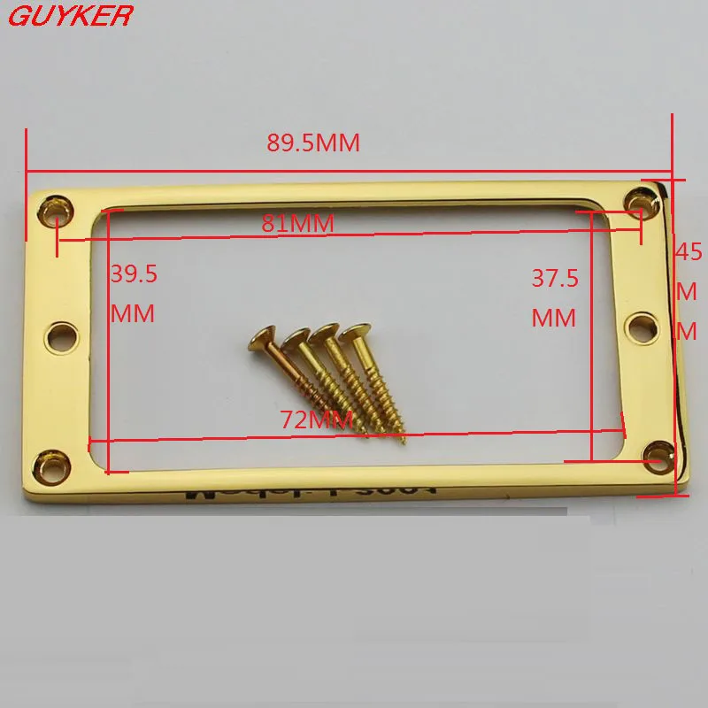 2 шт плоская Шея Гитара хамбакер Пикап рама с монтажным кольцом CR/BK/GD