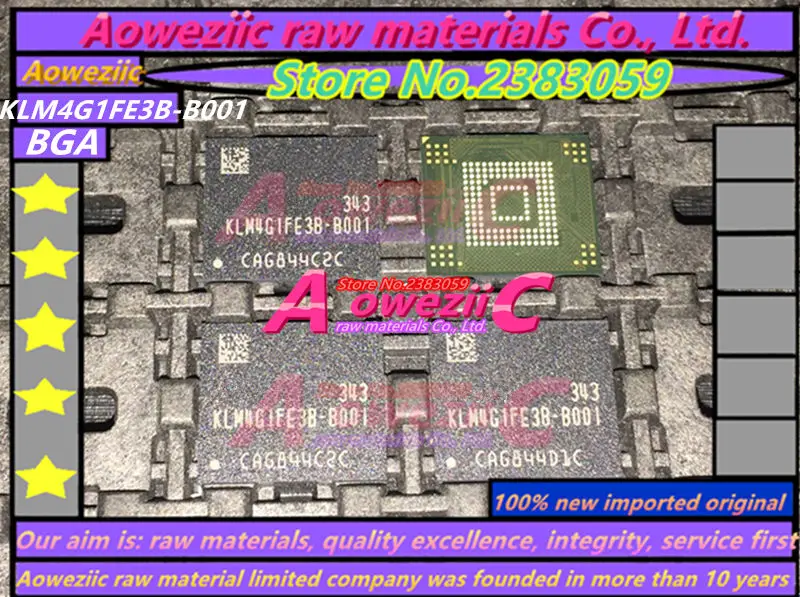 Aoweziic KLM4G1FE3B-B001 BGA 4G чип памяти KLM4G1FE3B B001