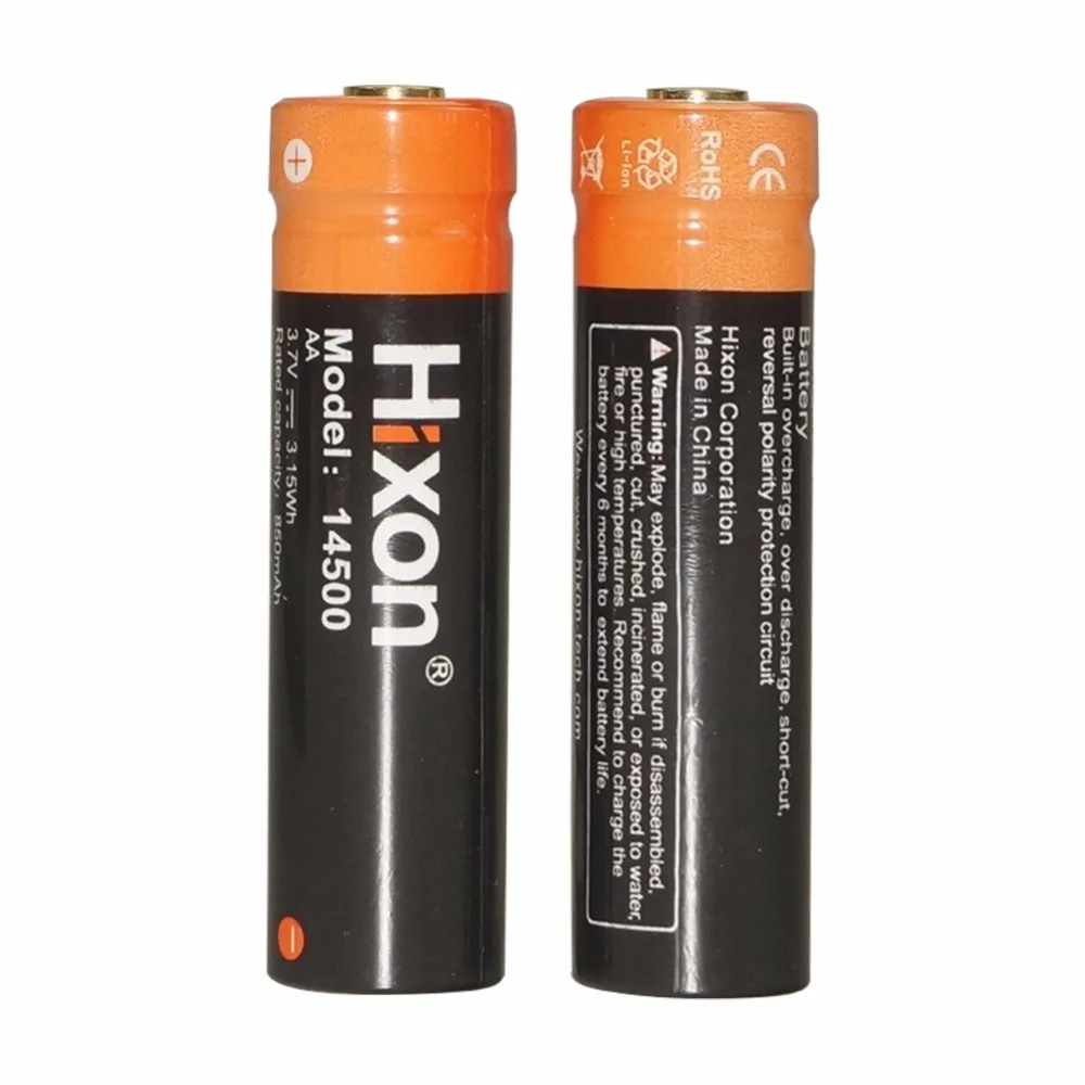 Hixon 2 шт перезаряжаемый 800mAh 3 7 V 14500 литий-ионный аккумулятор для мини светодиодный