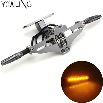 

Motorcycle license plate frame equipped steering lamp license plate For KTM 690 Duke 640 LC4 Supermoto 690 SM 690 SMC 2003-2013