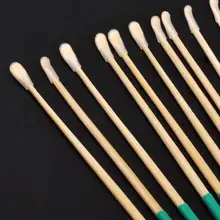 10 шт./компл. Ушная палочка уха Палочки бамбуковые деревянные ложки Противоскользящий зеленая резиновая ручка ухо Палочки удаления ушной серы с Мягкий силиконовый чехол