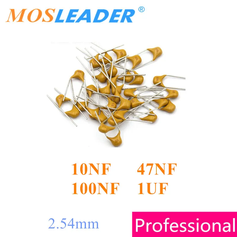 Mosleader 2 54 мм 1000 шт CT4 монолитный керамический конденсатор 10NF 47NF 100NF мкФ 473M 103K 104K 105M