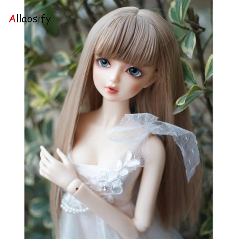 Allaosify Bjd/SD как кукла парик длинные лозы прямые волосы 1/31/4 1/6 высокого температура 8 видов цветов bjd парик Бесплатная доставка