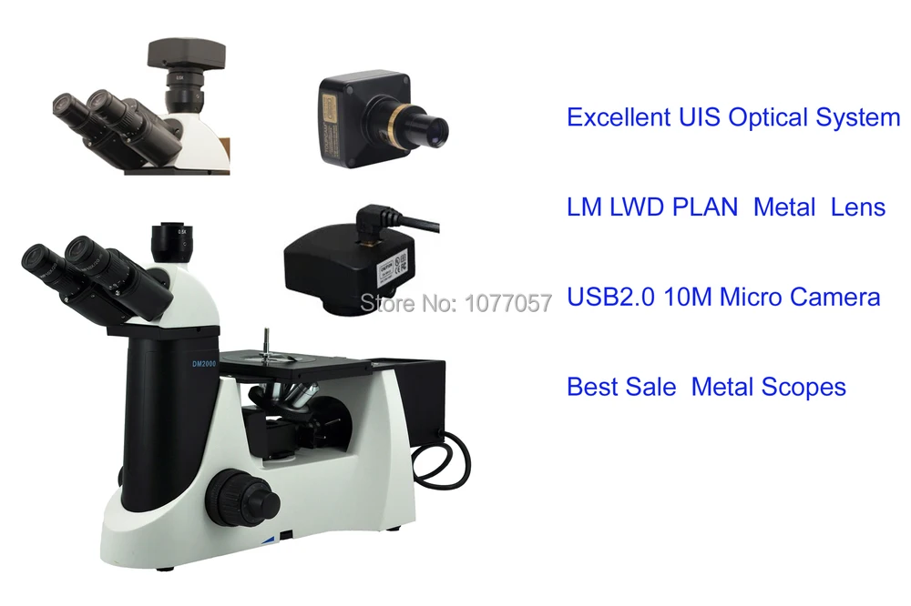 Scientific 50x-1600X Inverted Metallurgical Microscope +10M Pixel camera Material | Инструменты