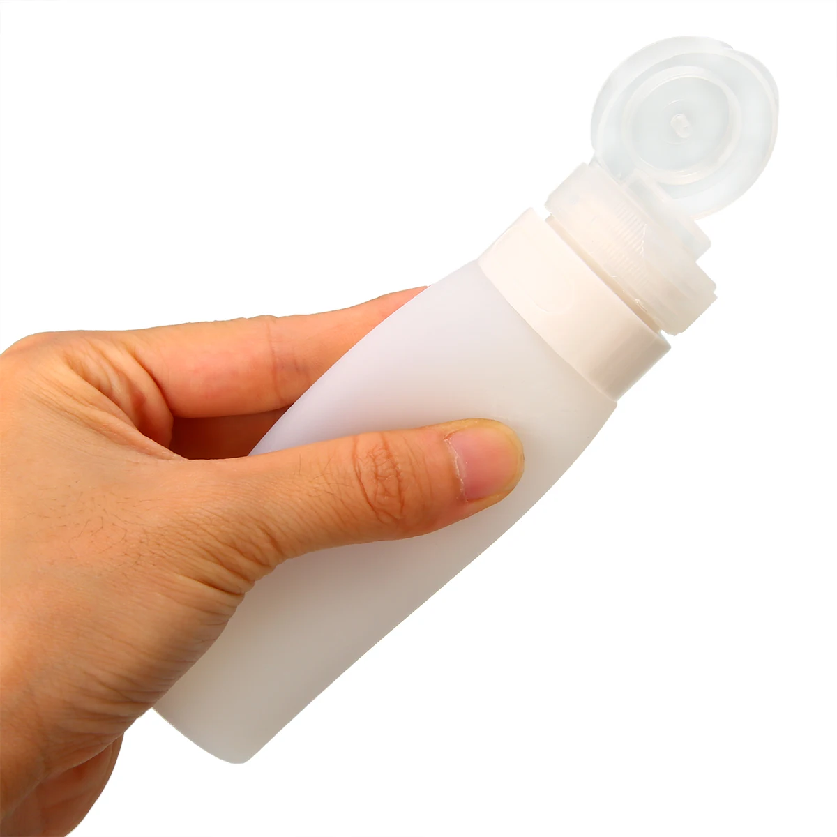 80ml Silicone Reusable Squeezable Mini Travel Bottle Lotion Shampoo Empty Travel Container For Travel Bath Tools Random Color