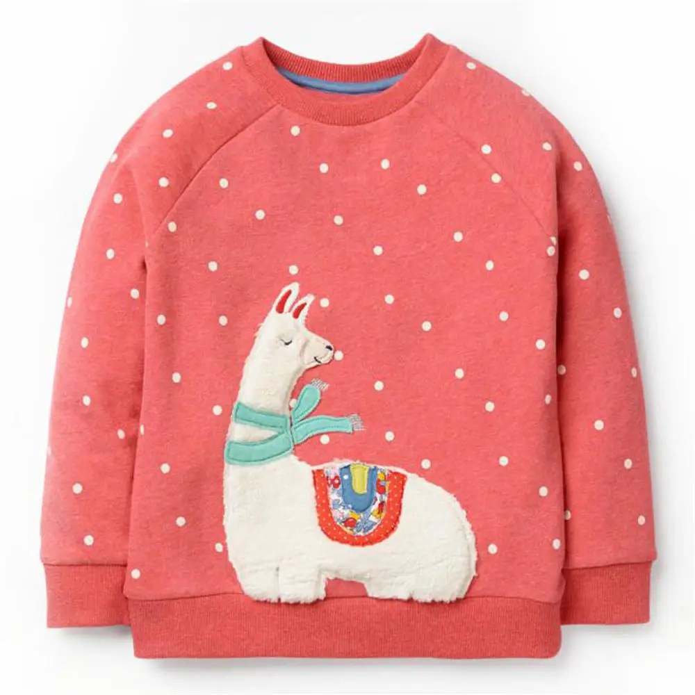 

Littlemandy Girls Sweater Alpaca Baby Girls shirt Kids Long Sleeve Tops Cotton 2018 Brand Winter Girls Clothing
