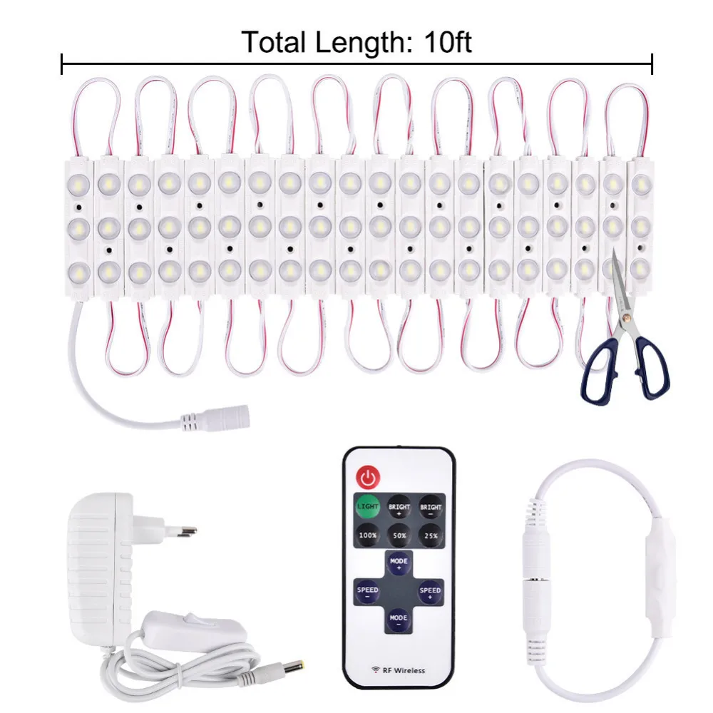 LAIDEYI 10FT 60LED مرآة لوضع مساحيق التجميل ضوء الحمام الغرور ضوء كيت DIY المرآة البالونية ضوء مع التحكم عن بعد ل عيد الفصح هدية