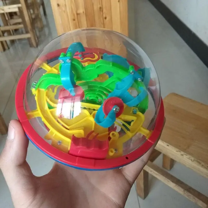 1 шт. Детский 3D шар лабиринт 100 уровней умный шарики пазлы Обучающие игрушки в