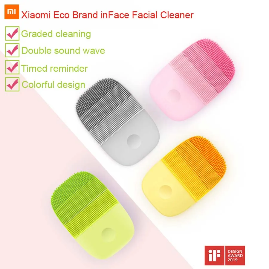 

Xiaomi inFace Electric Facial Cleaning Face Deep Cleansing Massage Instrument Sonic Waterproof Silicone Skin Cleaner Beauty Care