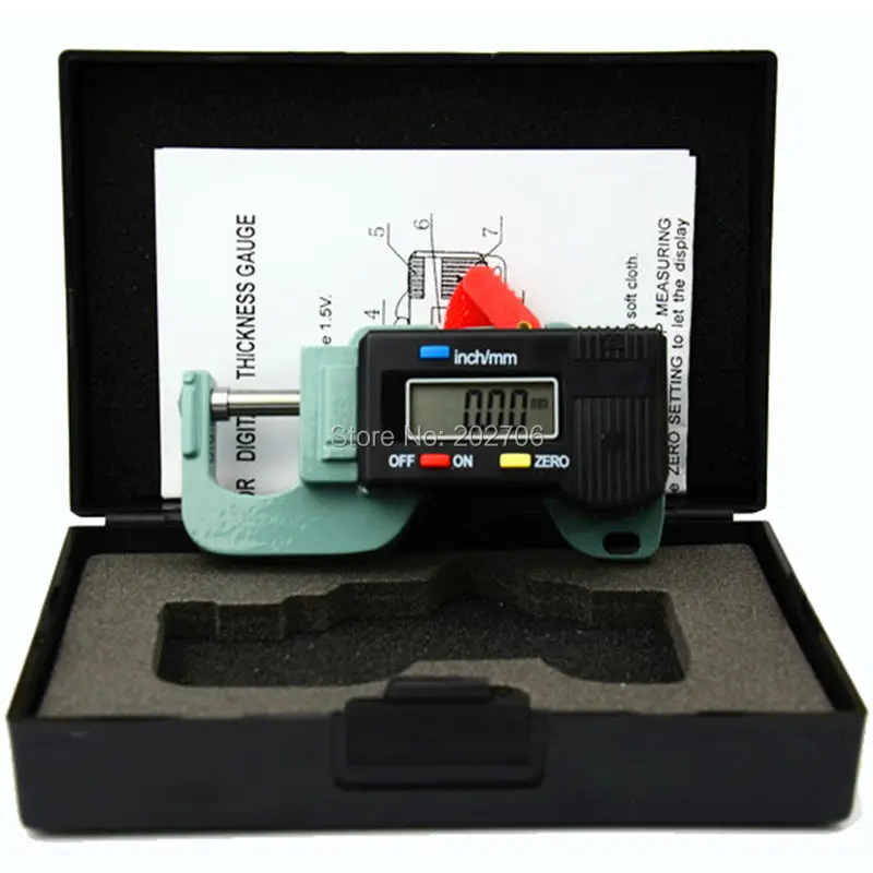 Портативный точный цифровой толщиномер метр металлический тестер микрометр от 0 до 12,7 мм штангенциркуль измеритель ширины измерительные инструменты