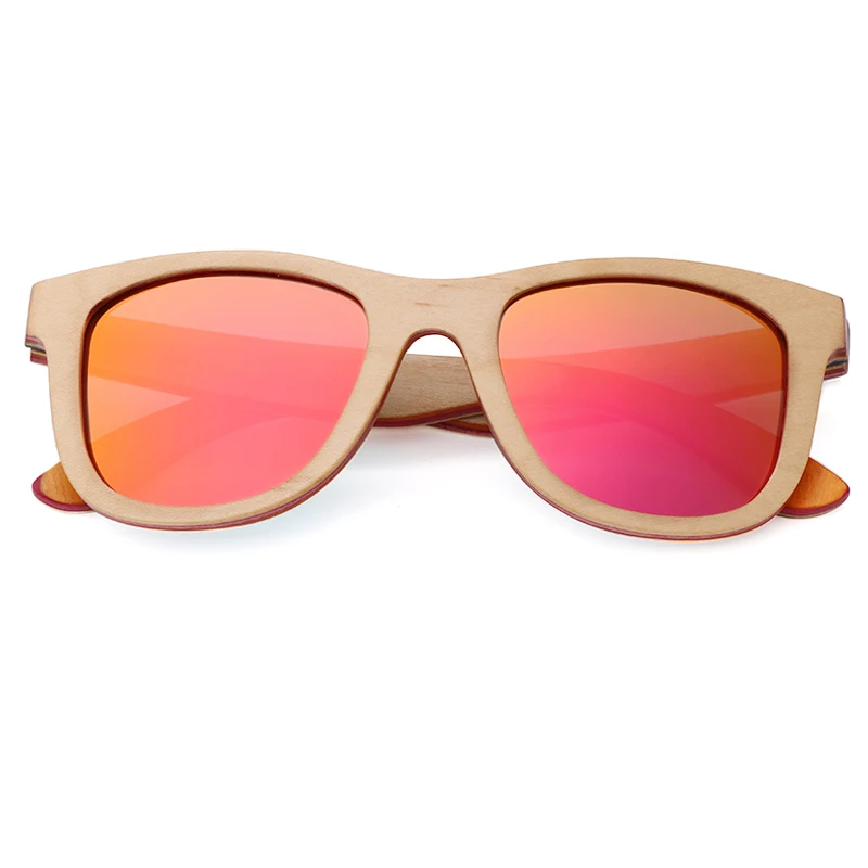 В Ласточка брендовые Дизайнерские мужские солнцезащитные очки бамбука солнцезащитные деревянные рамы Винтажные Солнцезащитные очки поляризованные линзы Óculos gafas-де-сол - Цвет линз: Barbie  Without box