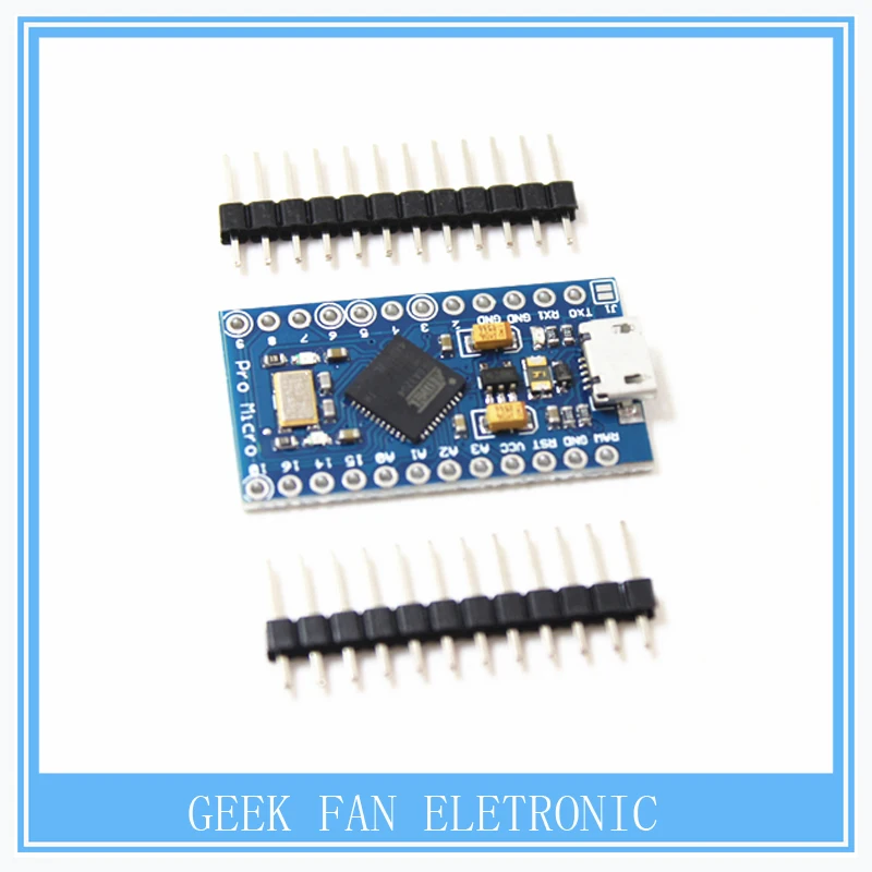 

10pcs Free Shipping New Pro Micro For Arduino ATmega32U4 5V/16MHz Module With 2 Row Pin Header For Leonardo In Stock