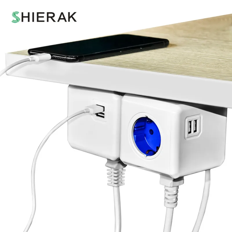 SHIERAK умный дом Мощность Cube разъем штепсельная вилка европейского стандарта 4