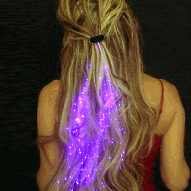 

1pcs Colorful LED Wigs Glowing Flash LED Hair Braid Clip Hairpin Decor for Show Party supplies Hair Accessory Headdress 9ZHH065