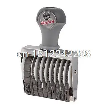 

Date Design 0-9 Arabic Numerals Rolling Stamp Numbering Machine Gray