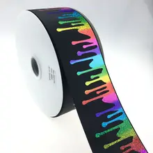 " 75 мм фольга краска голограмма с твердой корсажной лентой принимаются на заказ и оптом, 100 ярдов