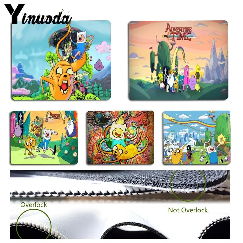 

Yinuoda Hot Sales Adventure Time Customized laptop Gaming mouse pad Size for 18x22cm 25x29cm Rubber Mousemats