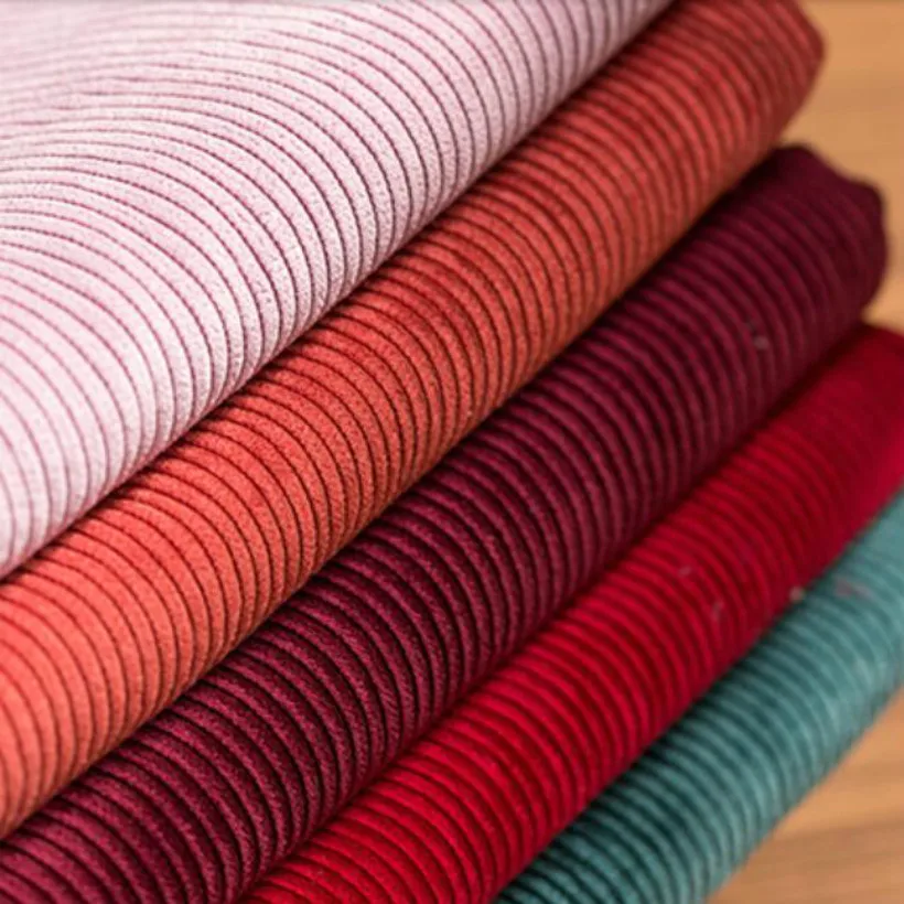 

Trousers Fabric Corduroy Poly Soft Skin-friendly 8 Ribs Solid 50*145cm for Jacket Cap Overalls