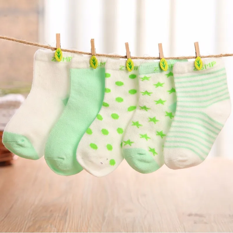 5 пар носков; хлопковые носки для новорожденных девочек и мальчиков