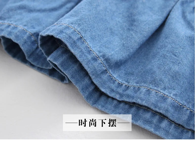 3-12 y summer girls clothes set denim outfits fashion sets for girl sleeveless embroidery top flared trousers children's sets (15)
