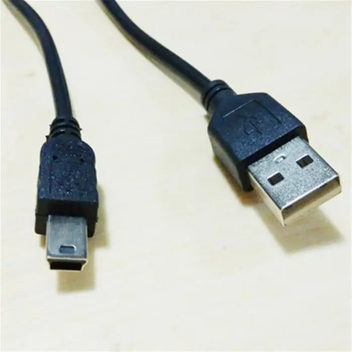 MP3 MP4 T-type Mini USB 5 Pin sync cable USB DATA and charger cable v3 2.0 smart for DIGITAL CAMERA EXTRNAL