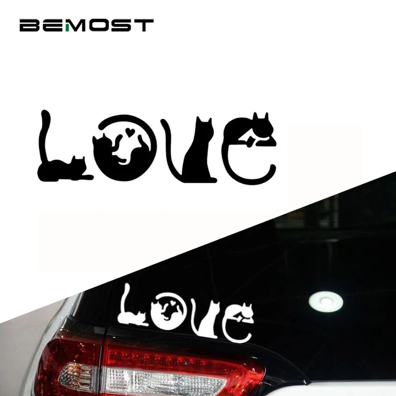Bemost 19*6 см стайлинга автомобилей lovely наклейки мультфильм &quotлюбовь&quot Кошка