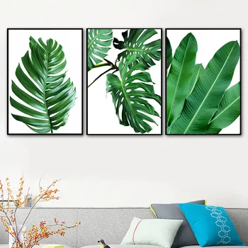 

Tropical Plants Monstera Banana Leaf Nordic Posters And Prints Wall Art Canvas Painting Wall Pictures For Living Room Decor