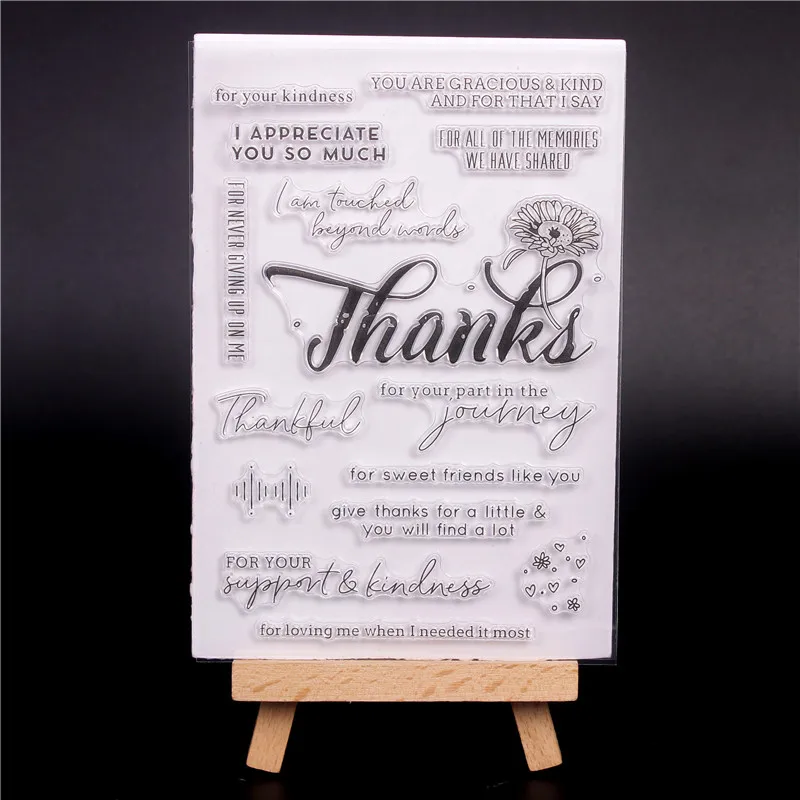 

Transparent Clear Silicone Stamps for DIY Scrapbooking Card Making diy photo Roller album Decorative English Text word thangs