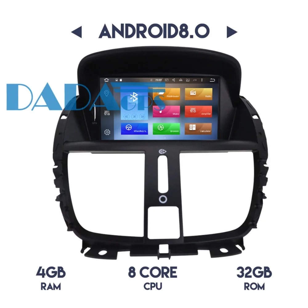 Android 8 0 7 1 радио автомобильный стерео GPS Navi головное устройство для Peugeot 207 2008 2009 2010