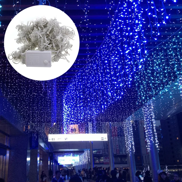 3x6M 600 LED Icicle String Lights Curtain Light for Christmas Home