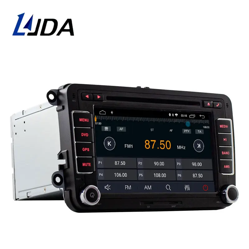 Excellent LJDA 2 Din Android 9.0 Car Radio For Skoda Seat Volkswagen VW Passat b7 POLO GOLF 5 Car Multimedia Stereo Auto Audio GPS DVD IPS 4