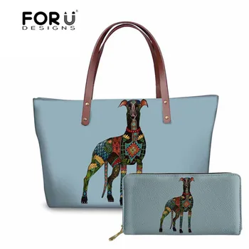 

FORUDESIGNS Greyhound Pet Dog Printing Shoulder Bags for Female Luxury Handbags Women Bags Designer Fashion Women's Handbags