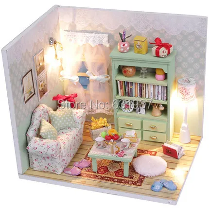 Новое поступление кукольный домик miniatura 3D Деревянный Diy кукольный домик миниатюрная мебель для детей игрушки кукольные домики подарок на день рождения